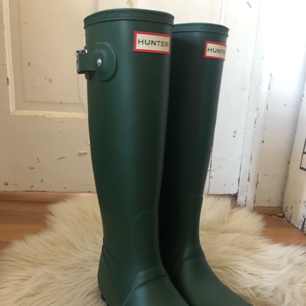 Hunter Green Tall Boots - Picture 2 of 6